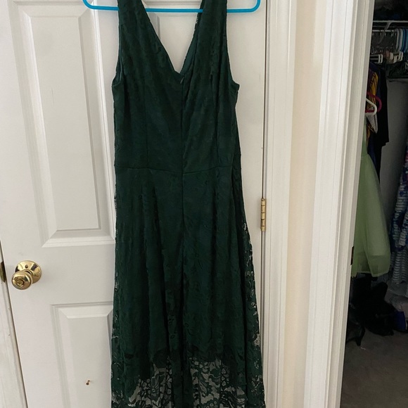 Beautiful dark green fancy dress - Picture 4 of 4